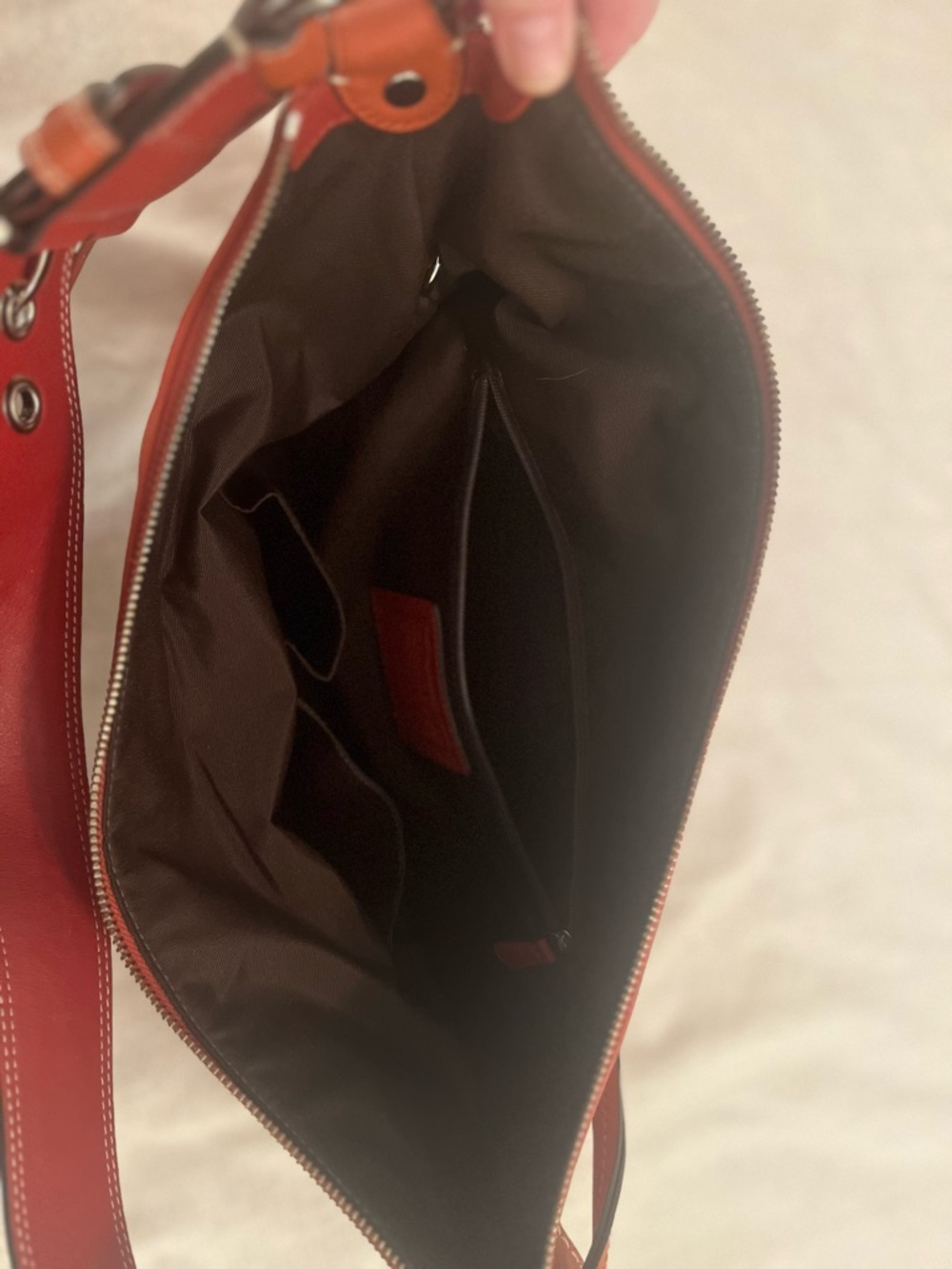 Coach SoHo Pleated Leather Hobo Bag in Rich Rust - Picture 4 of 5